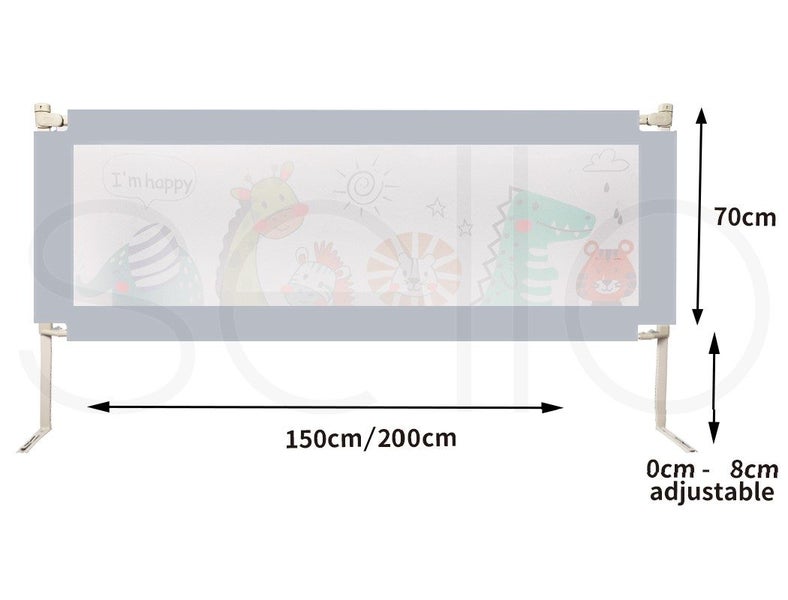 Bopeep Kids Baby Safety Bed Rail Guard Adjustable Folding Child Toddler Queen Carousel 10