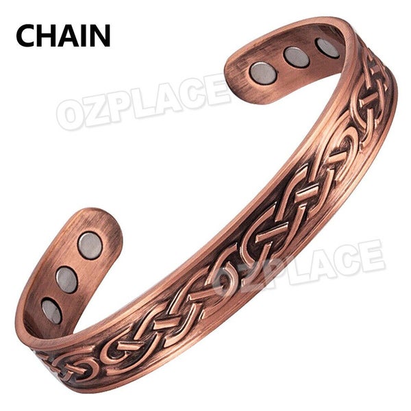 Pure Copper Magnetic Bracelet Arthritis Pain Relief Bangle Healing Therapy Gift Carousel 12
