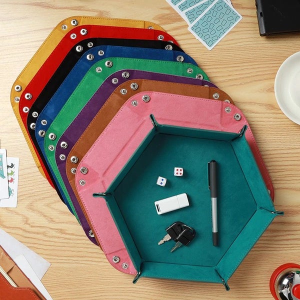 Dungeons and Dragons(DND) Purple hexagonal folding hexagon dice tray Carousel 7