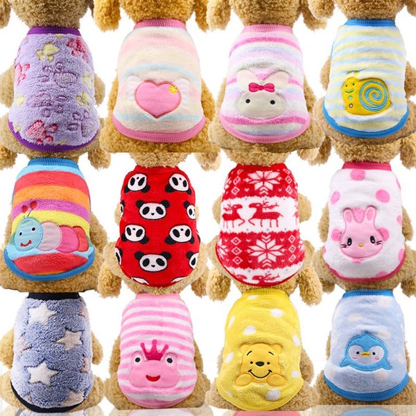 Pet for Small Warm Winter Dog Coat Cotton Fleece Puppy Clothes Clothing Frenc... Carousel 2