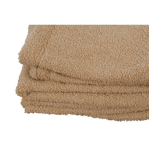Maine & Crawford Selena 160x120cm Boucle Blanket Throw Home Sofa Bedding Beige Carousel 2