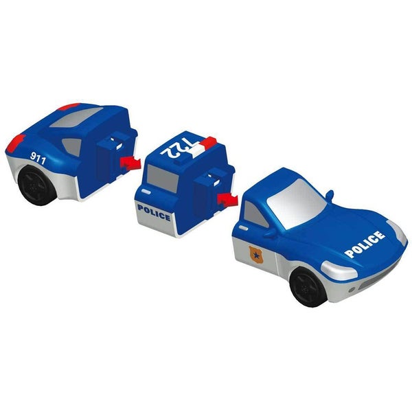 Popular Playthings Mix or Match Police Car Vehicle Kids Toddler Building Toy 3y+ Carousel 2