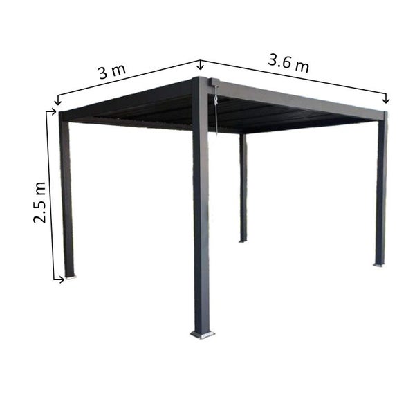 Jayson Pergola louvre roof Aluminium 3x3.6m Carousel 3
