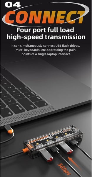 USB C Adapter Docking Station with 4-Ports Carousel 2
