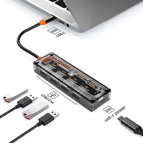 USB C Adapter Docking Station with 4-Ports Carousel 7