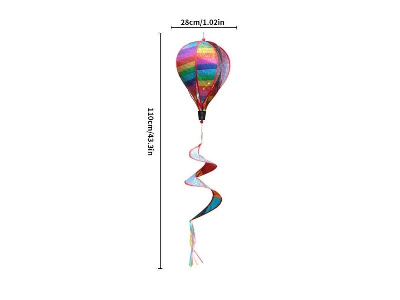 Hot Air Balloon Wind Spinner With Colorful Sequins And Twists Carousel 1