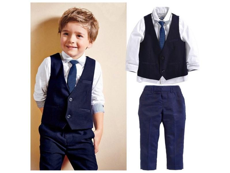 Autumn 3pcs Children's Boy Leisure Formal Clothing Sets Carousel 1