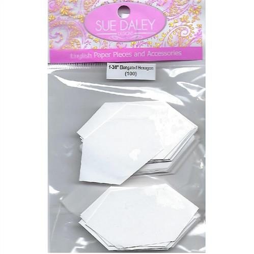 Sue Daley English Paper Pieces - Elongated Hexagon 1-3/8" Carousel 1