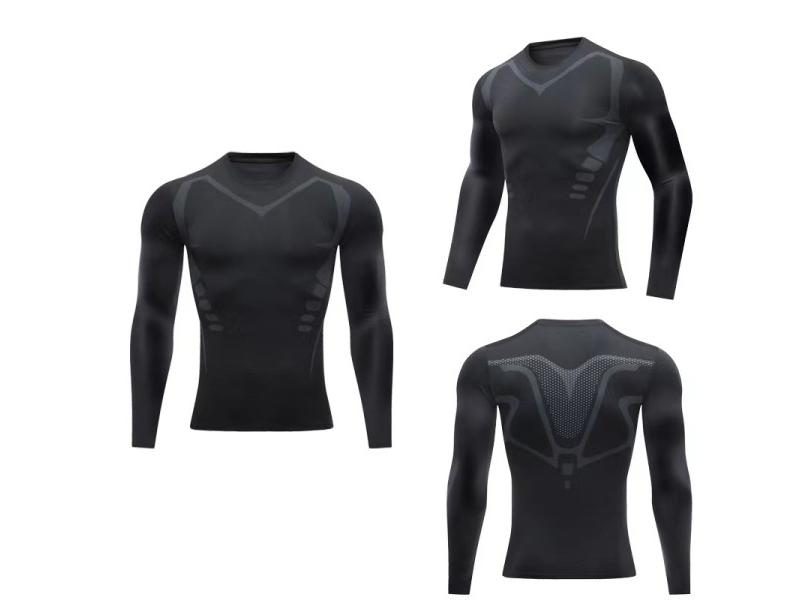 TaoBo 1PC Mens Compression Under Base Suit Long Sleeve Compression Top Gym T Carousel 2