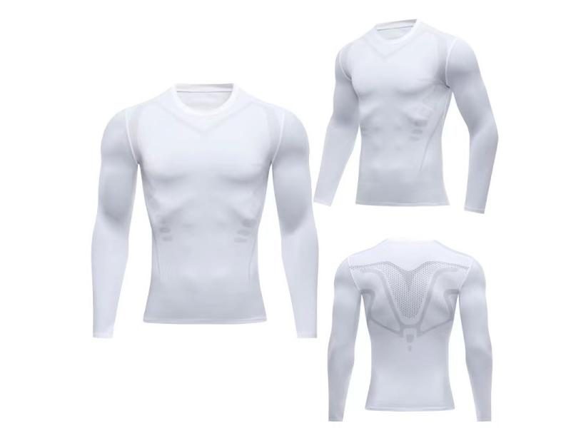 TaoBo 1PC Mens Compression Under Base Suit Long Sleeve Compression Top Gym T Carousel 1