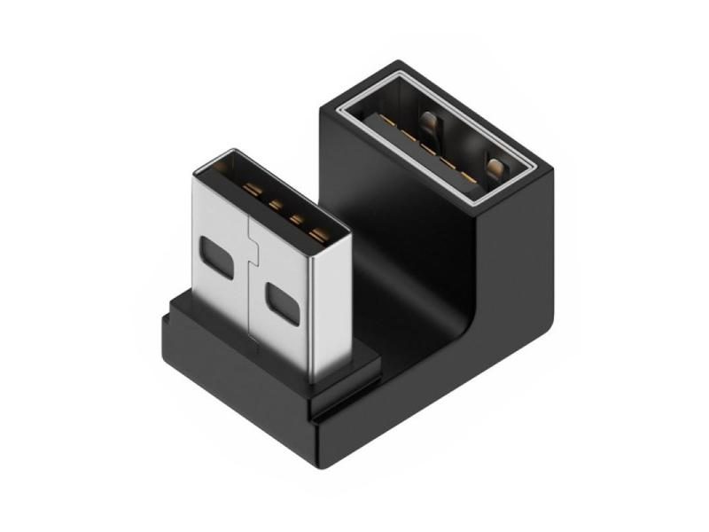 1pc USB Adapter 90 Degree Right Angle USB Female To USB Male Adapter 10Gbps Carousel 1