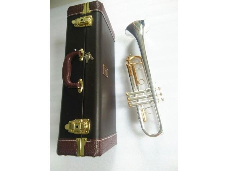 Quality Trumpet Original Silver Plated GOLD KEY LT180S-37 Flat Bb Professional Carousel 1