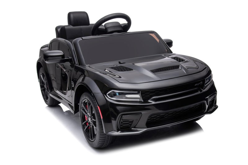 Dodge muscle electric vehicle children toy ride on cars black Carousel 1