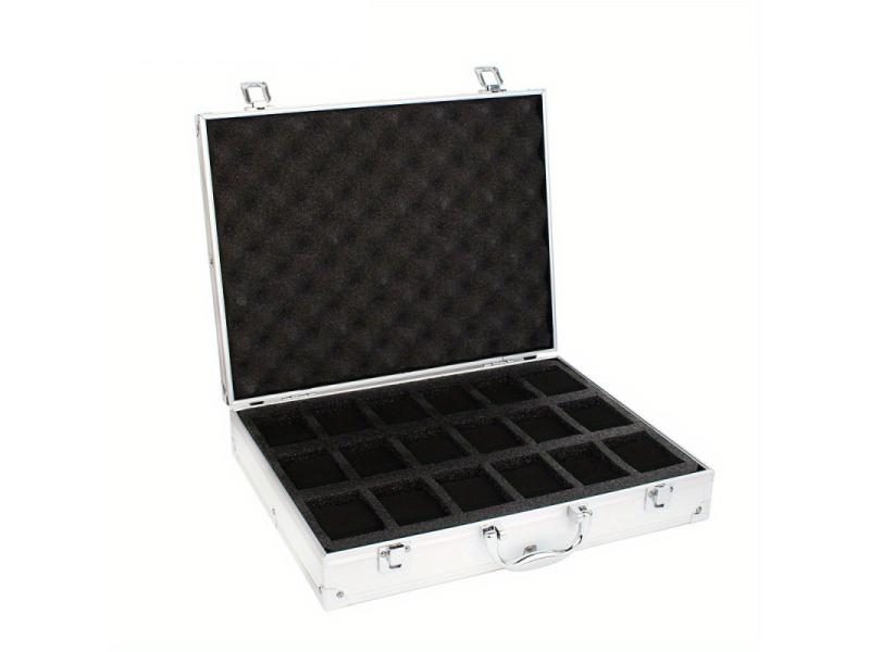 10/18/24 Grids Portable Aluminum Watch Case For Jewelry Watch Storage Carousel 1