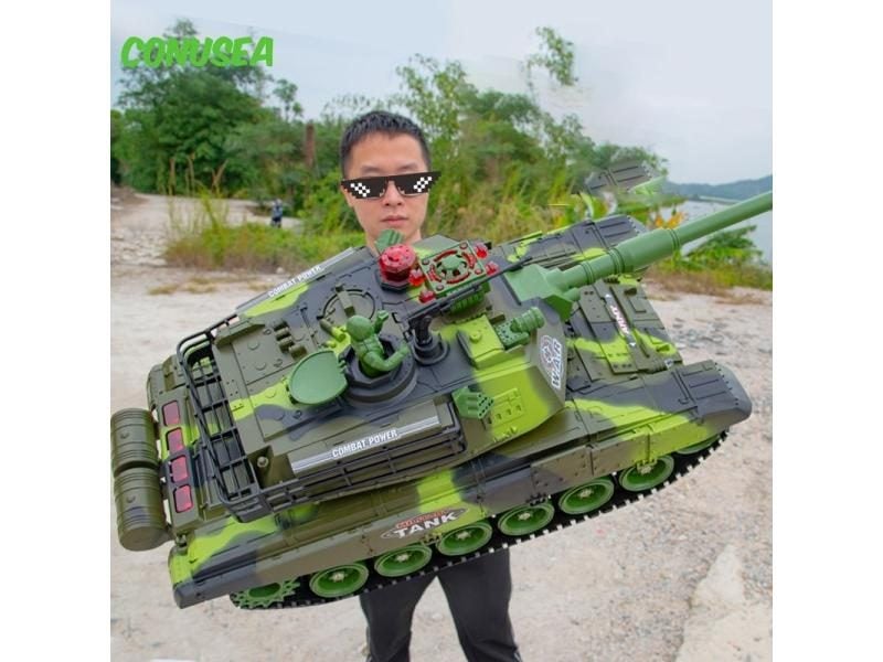1/30 Super RC Tank Battle Tanks Launch Cross-country Tracked Remote Control Carousel 2