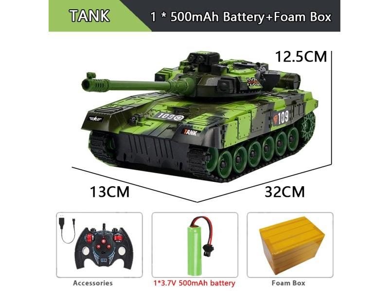 2.4G RC Tank Military War Battle German Tiger Russian T90 Remote Control Carousel 1