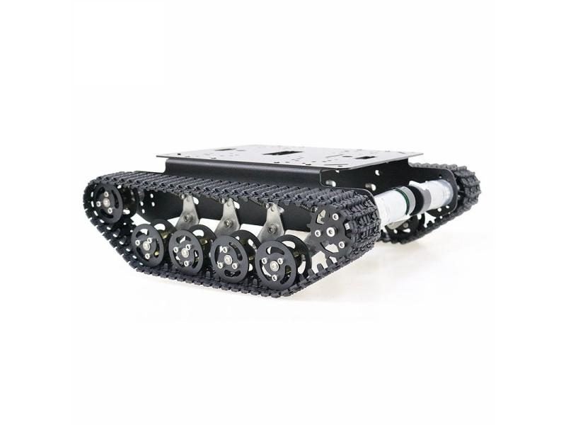 Black Metal RC Robot Tank Chassis Kit For Arduino DIY Toy Parts Carousel 1