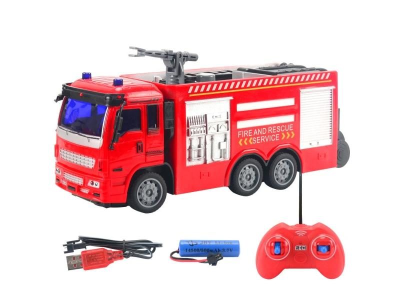 Remote Control Fire Truck RC Engineering Crane Toy Gifts Carousel 1