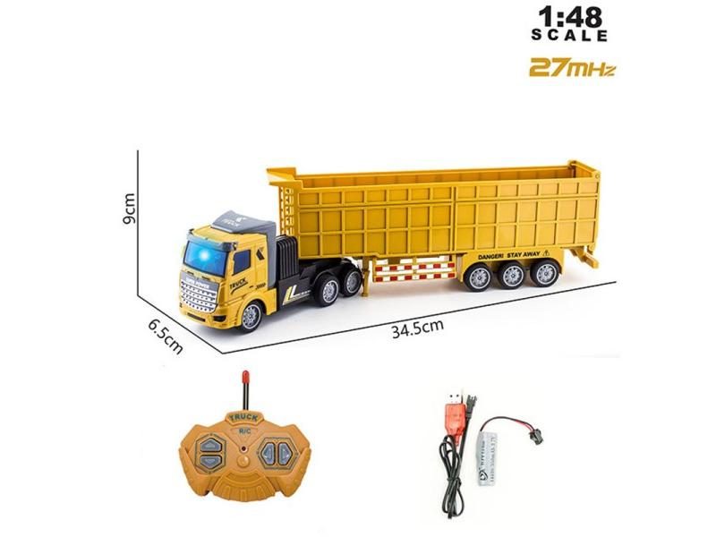 1:48 4CH RC Truck Engineering Truck Tractor Electric Heavy Transport Truck Dump Carousel 2