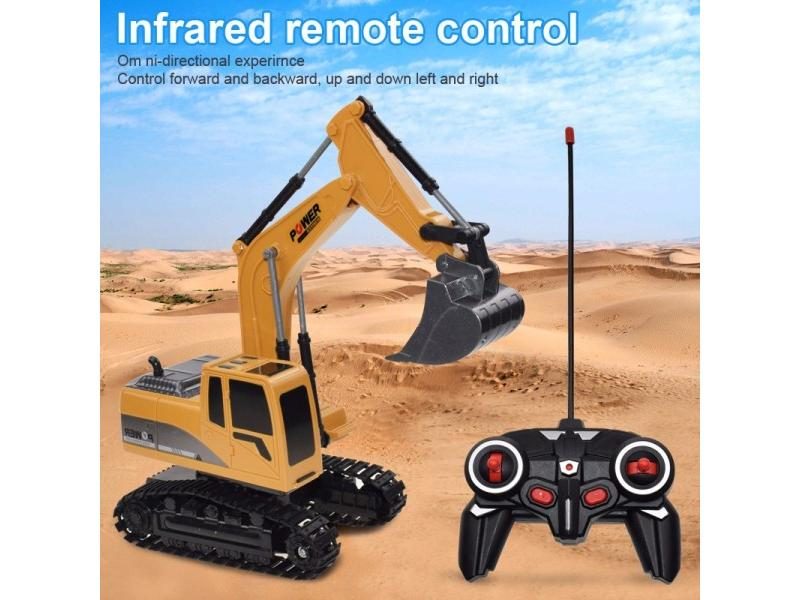 2CH 5CH 6CH 1 24 RC Mini Excavator Bulldozer Dump Truck Crane For Kids Gift Carousel 2