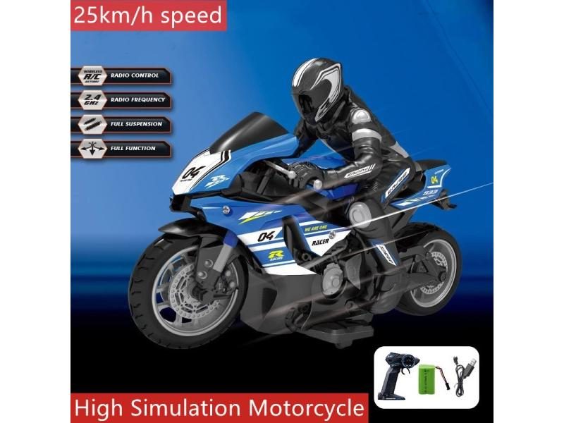 Newest 25KM/H High Speed High Simulation RC Motorbike 2.4G Remote Control Carousel 2