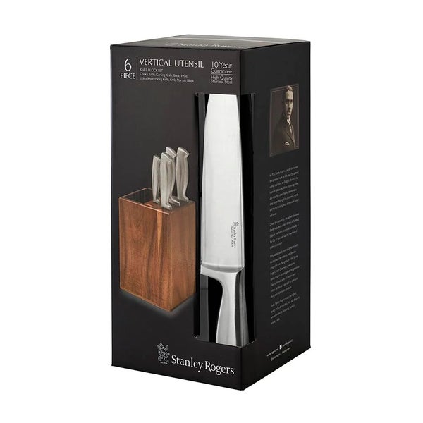 Stanley Rogers Vertical Utensil 6 Piece Knife Block 6p 41460 Carousel 6