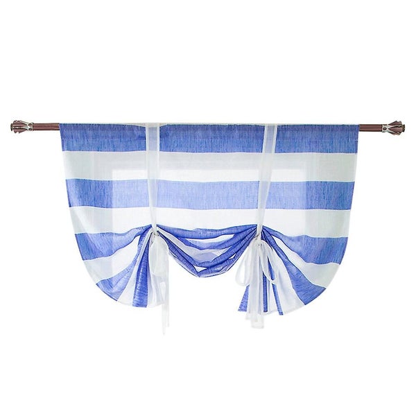 Beauty Roman Curtain Short Sheer Tie Up Window Shade Sheer Voile Carousel 1