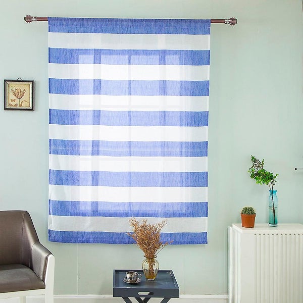 Beauty Roman Curtain Short Sheer Tie Up Window Shade Sheer Voile Carousel 5