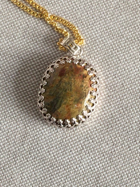 NZ Flower Jade Necklace No 24050308 Carousel 11