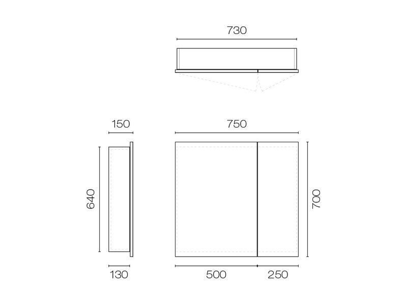 750 Mirror Cabinet Bleached Oak *Excess Stock* Was $649 Carousel 3
