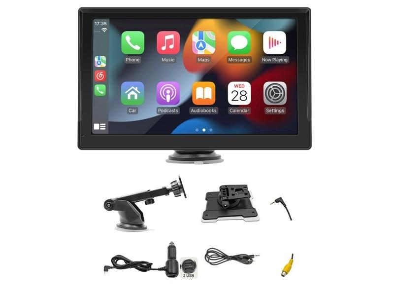 Wireless Carplay 9 Inch Portable Car Bluetooth Mp5 Player Android Auto Central Carousel 1