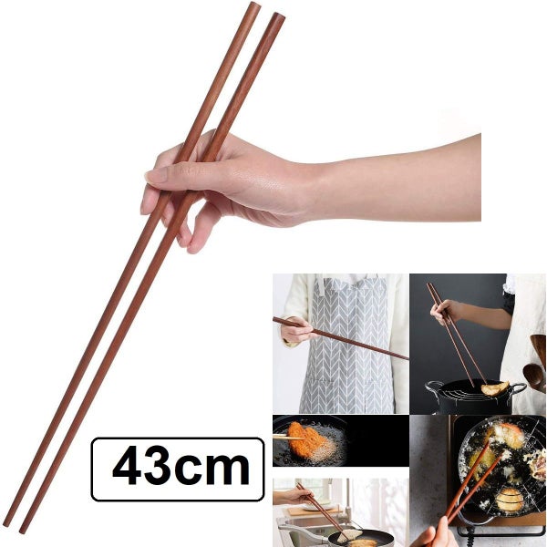 Extra Long Wooden Cooking Chopsticks 43CM Deep frying chopsticks Carousel 1
