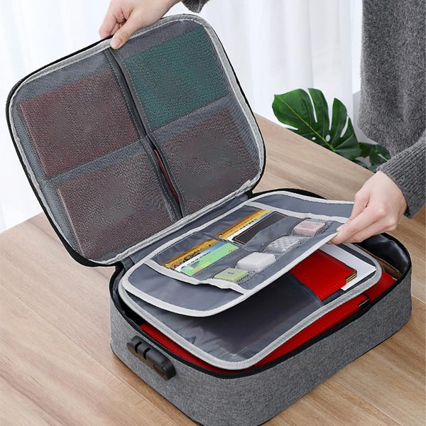 Bathroom Storage File Organizer Bag Safe Document Box With Lock Multifunctional Carousel 2