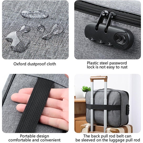 Bathroom Storage File Organizer Bag Safe Document Box With Lock Multifunctional Carousel 5