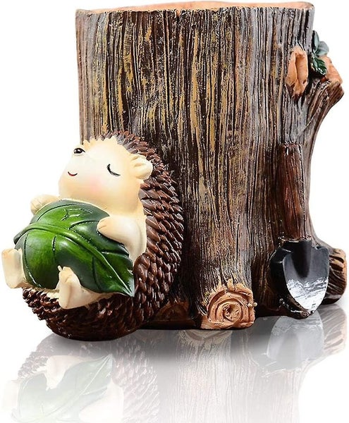Cute Hedgehog Desk Pen Pencil Pot Holder Toothbrush Holder Resin Desktop Organi Carousel 1