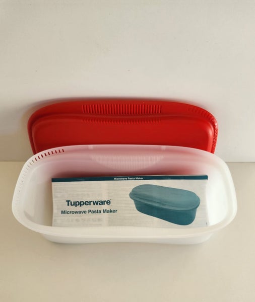 TUPPERWARE PASTA MAKER SPAGHETTI COOKER STEAMER/STRAINER 1.9L RED Carousel 2