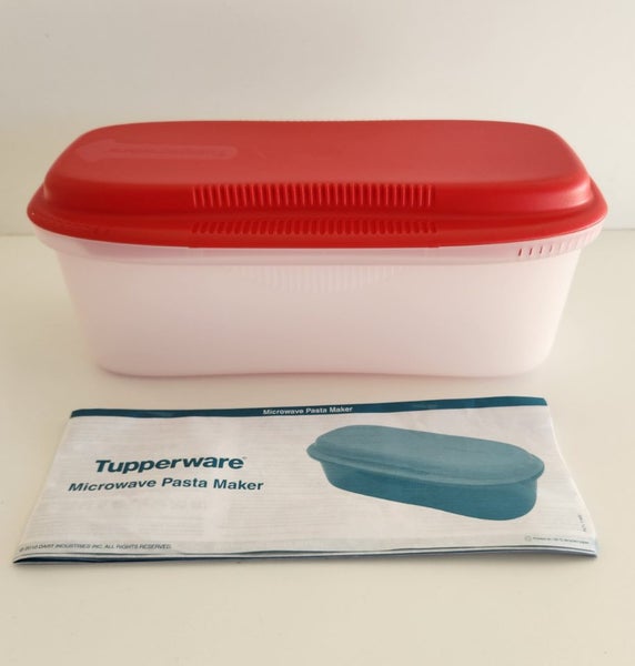 TUPPERWARE PASTA MAKER SPAGHETTI COOKER STEAMER/STRAINER 1.9L RED Carousel 1