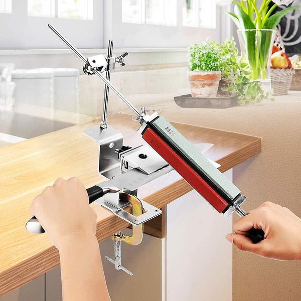 Knife Sharpener, Stainless Steel Kitchen Sharpener, Fixed Angle Knife Sharpen Carousel 1