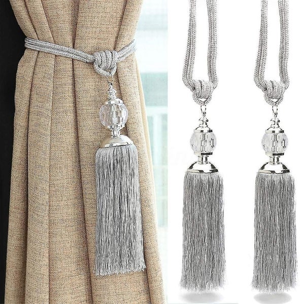 curtain Tiebacks, Crystal Beads Tassels Curtain Tiebacks,a Pair Carousel 1