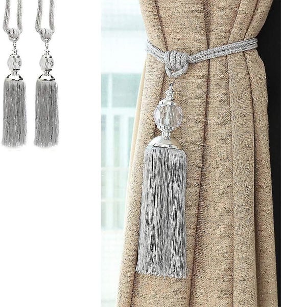 curtain Tiebacks, Crystal Beads Tassels Curtain Tiebacks,a Pair Carousel 3