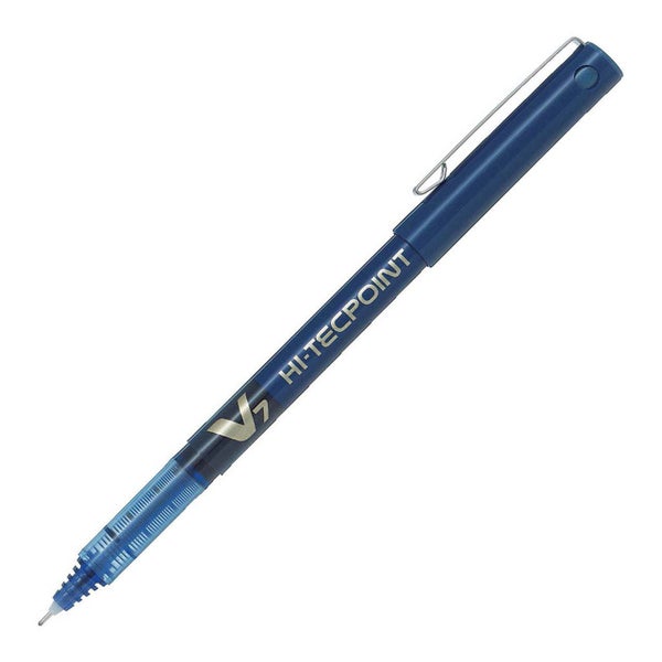 Pilot Hi-Tecpoint V7 Rollerball Fine Blue Pens (BX-V7-L) x 12's pack Carousel 1