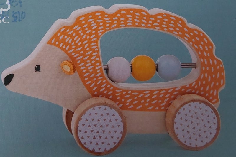 Wooden Push Along Hedgehog Carousel 2