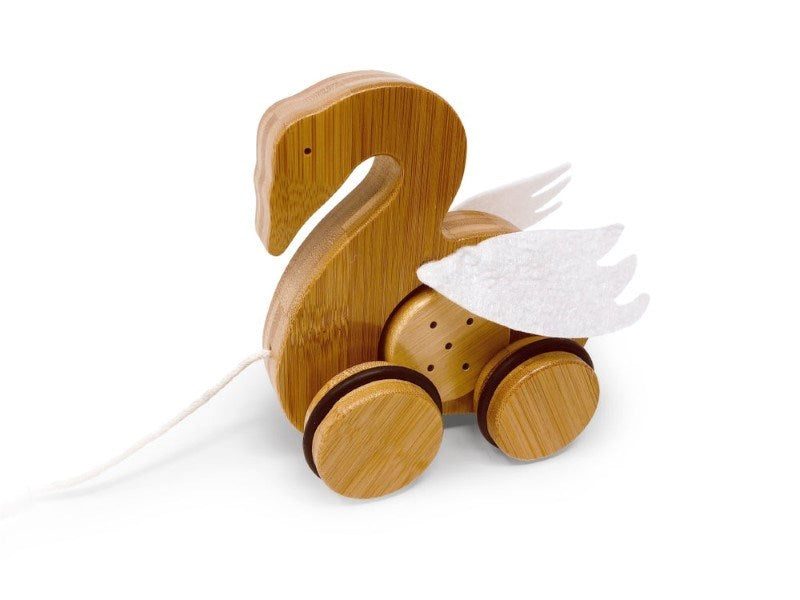 Kinderfeets Bamboo Push and Pull Swan Carousel 1