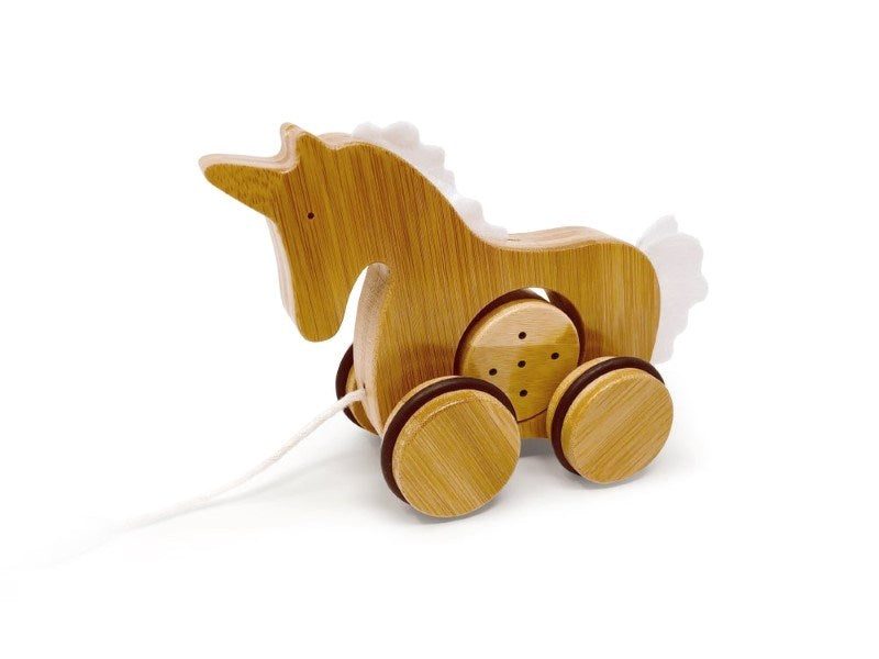 Kinderfeets Bamboo Push and Pull- Unicorn Carousel 1