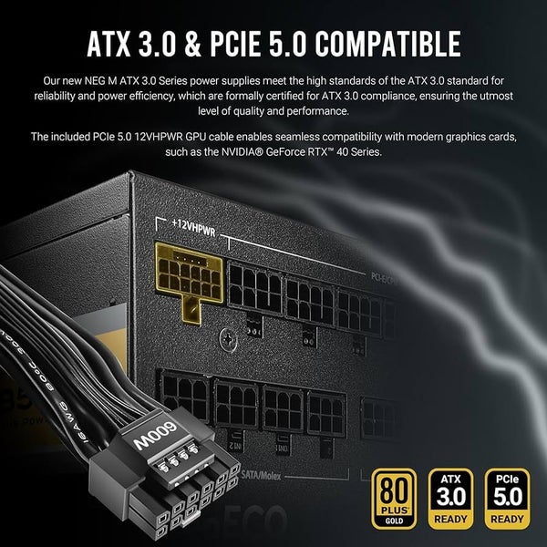 afterpay Antec NE1000G M ATX3.0 1000W 80Plus Gold Fully Modular ATX Power Supply Carousel 1