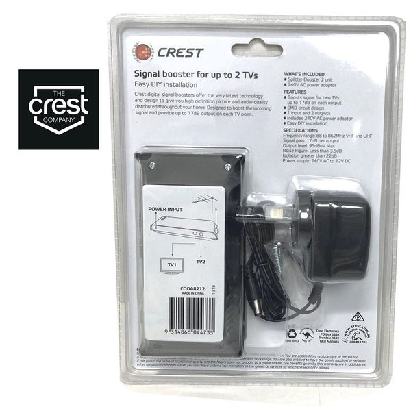 Crest Uhf Vhf Digital Tv Signal Splitter Distributor 2 Outputs Splitters & Combi Carousel 3