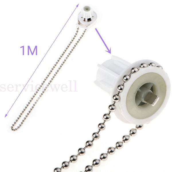 2metre metal nickel endless roller blind chain hanging length 200cm silver Carousel 9
