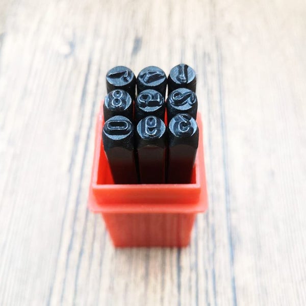 9pcs/set Digital Numbers 0-8 Punch Leather Punching Hand Leather DIY Tool Carousel 1