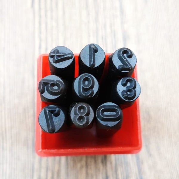 9pcs/set Digital Numbers 0-8 Punch Leather Punching Hand Leather DIY Tool Carousel 2