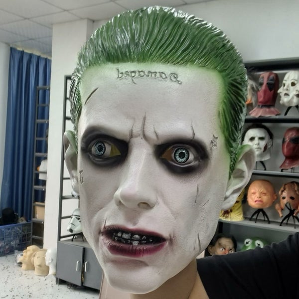 Jared Leto Clown Joker Latex Mask Halloween Fancy Dress Party Punk Carousel 1